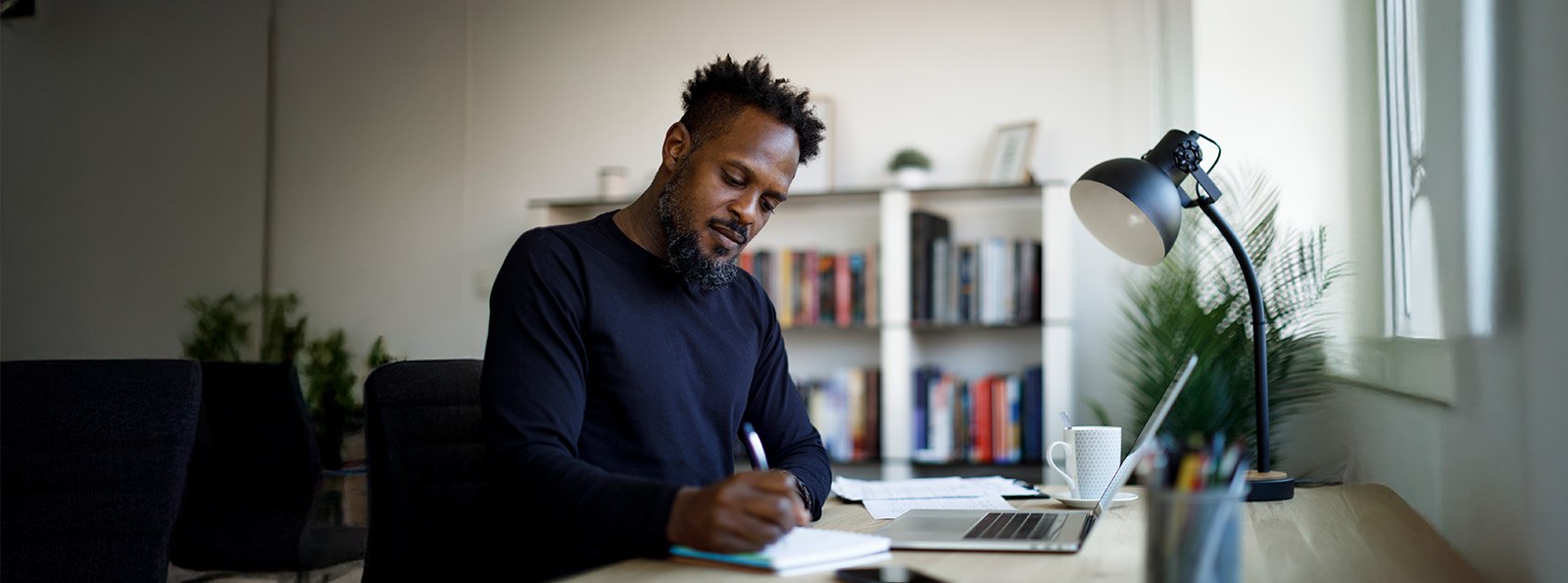 a person working from home